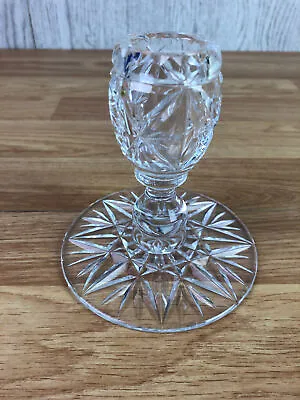 Buy Crystal Cut Glass Candlestick 4  Tall • 14.39£