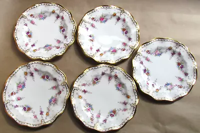 Buy Royal Crown Derby Royal Antoinette Five 6¼  Side Plates Af (10485) • 72.50£