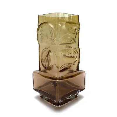 Buy Vintage MCM Scandinavian Amber Art Glass Vase Pentti Sarpaneva Oy Kumela Finland • 134.92£