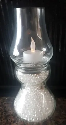 Buy Glass Lamp Style Candle / Tealight  Holder ~ 8.75  Tall • 7.99£