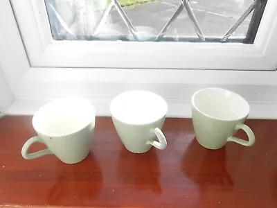 Buy Poole Pottery X 3lot Cup/mugs 3 In High 10 In Round Green/white    Cameo GC • 5.50£