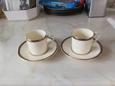 Buy X2 Bone China Minton St James Pattern Coffee Cups / Cans & Saucers. • 16.99£