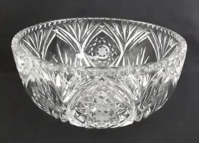 Buy Vintage Cut Glass Crystal Fruit Or Trifle Bowl With Hobstars - 8  - VGC • 10.75£