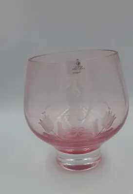 Buy Vintage Royal Doulton Pink Glass Bowl/Vase 40th Anniversary Hand Blown, 6  Wide • 9£