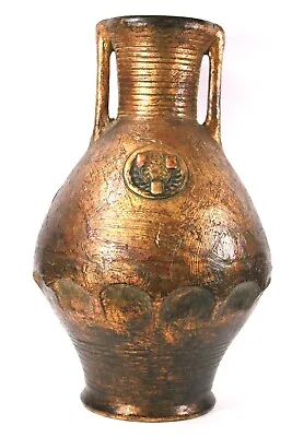 Buy Large Austrian Pottery Vase Roman Design Circa 1900 35 Cm • 110£