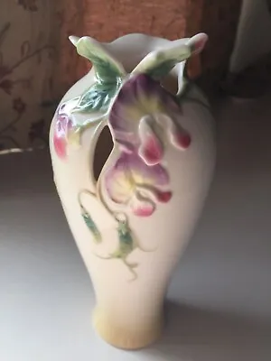 Buy Franz Porcelain Sweetpea Vase 16cm In Perfect Condition  • 40£