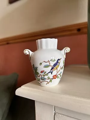 Buy Aynsley 9cm Floral/King Fisher Bone China Small Vase • 8.99£