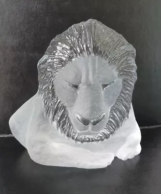 Buy Royal Krona Crystal Glass Lion Head By Mats Jonasson Figurine 5.5 Inches • 34.95£