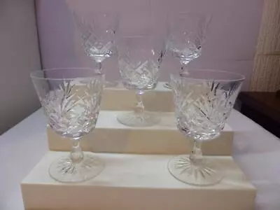 Buy Edinburgh Crystal Wine Glasses X 5 - 4 Inch - Pre 1980 • 2.49£