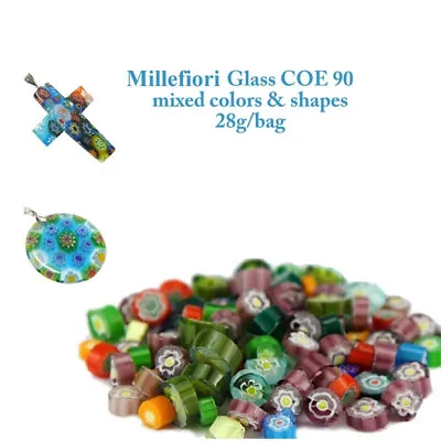 Buy 3 Bags COE90 Millefiori Glass Bead Jewerly DIY Material In Microwave Kiln • 15.59£