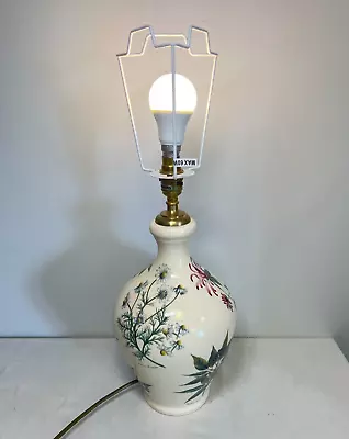 Buy Vintage Holkham Pottery Large Table Lamp - Victorian Style Flower Design • 10£