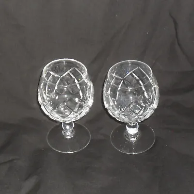 Buy Two Royal Brierley Cognac Glasses With Cut Glass Pattern • 10£