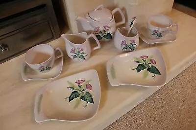 Buy Carlton Ware Convolvulus Purple Tea Set - Teapot,cups,saucers,plates,milk,sugar • 85£