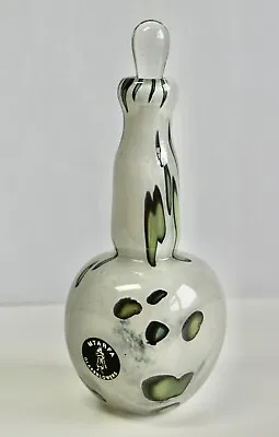 Buy Mtarfa Glass Perfume Bottle With Dropper, Green & Grey Pattern On White Ground • 22£