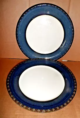 Buy 2 British Home Stores BHS Brecon Blue 26cm Dinner Plates • 19.99£