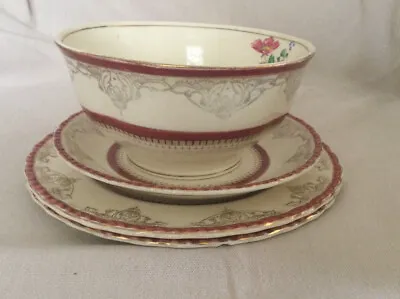 Buy Set Of Cream Petal, Grindley England, Thirlmere, 2 Side Plates And Bowl/saucer • 6.50£