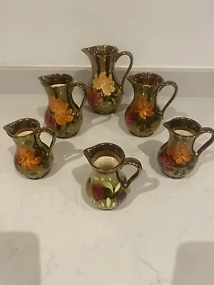 Buy Old Court Ware Hand Painted Set Of 6 Jugs, 1 Large, 2 Medium, 3 Small • 99£