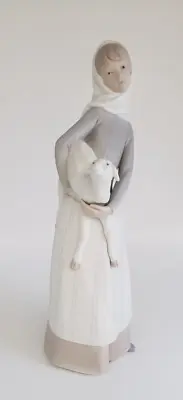 Buy Vintage Lladro Girl With Lamb Sheep Figurine #4584  ~ Matte Finish • 104.31£