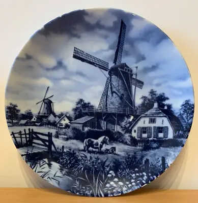 Buy Vintage Delft Blauw Ter Steege B.V. Hand Painted Design Plate Holland Windmills • 9.99£