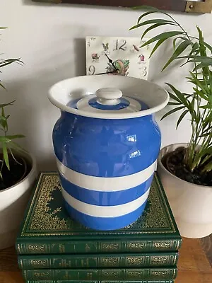 Buy TG Green Cornishware Large Storage Jar With Lid Height 17.5cm Green Shield No 1 • 30£