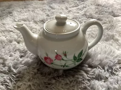 Buy Christineholm Vintage China Teapot (White With Rose Detail) Free Delivery! • 100£