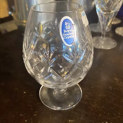 Buy Royal Doulton Brandy Glass Georgian Cut • 13£