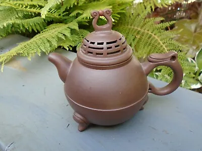 Buy Chinese Yixing Teapot Signed To Base And Inside Lid Unusual Design • 180£
