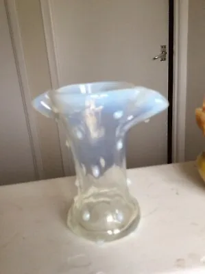 Buy Vasaline Glass Vase With Bobbles White & Clear • 85£