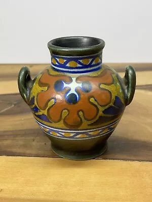 Buy Vintage Art Deco Gouda Pottery Candia Holland Miniature Vase - 3.25  H • 43.33£