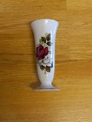 Buy James Kent Old Foley Trumpet Shaped Bud Vase - Red & White Rose - 15cm /6  Tall • 2£
