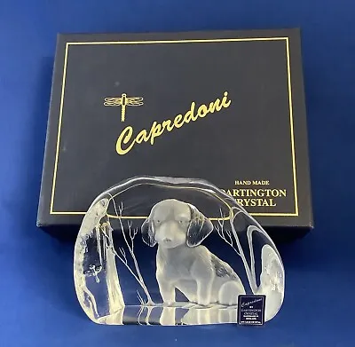 Buy Dartington Crystal Capredoni Beagle Pup Paperweight Boxed C8005 • 18£