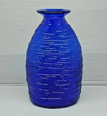 Buy Blenko 2135L Cobalt Blue 9  Vase Strata Style 2001 • 47.35£