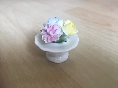 Buy Royal Doulton Applied China Flowers Posy Basket Miniature -- L@@@k • 1.99£