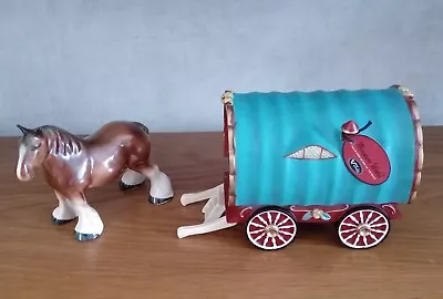 Buy Miniature World Gypsy Caravan With Melba Ware Shire Horse  • 45£