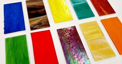Buy Unique Stained Glass Handmade 10 Pieces Mixed Colours Craft Art Copper Foil • 13.95£