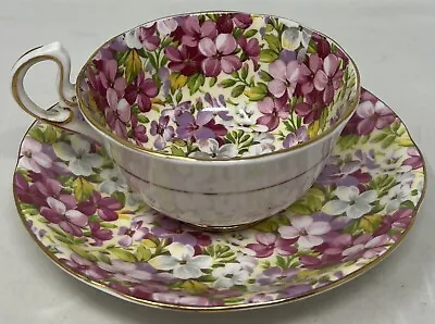 Buy Royal Standard Virginia Stock Floral Fine Bone China Teacup & Saucer Set • 28.38£