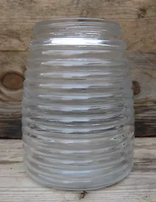 Buy Vintage Glass Vase Beehive Shape Ribbed Textured • 8£