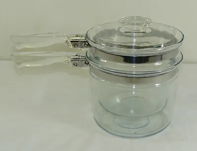 Buy VTG Pyrex Flameware Glass Double Boiler Stove Top Cooking Pot 6283-L 1 1/2 QT • 38.41£