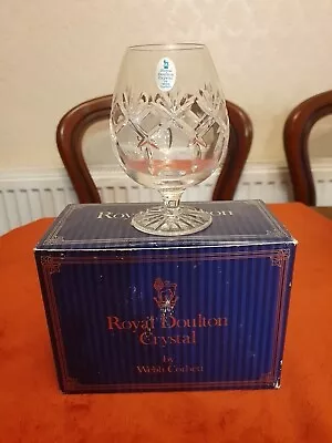 Buy Royal Doulton Crystal Brandy Glass By Webb Corbett Boxed • 12£