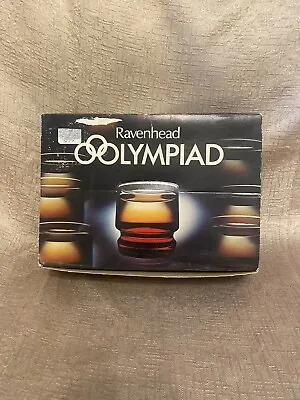 Buy 6 Vintage Boxed Ravenhead Olympiad Glasses 26 Cl 1970s. • 17.99£