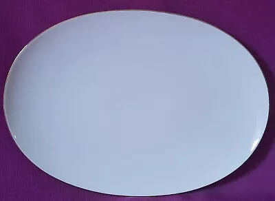 Buy Thomas Germany White/Gold Thin Gold Band Porcelain Oval Platter / Plate • 25£