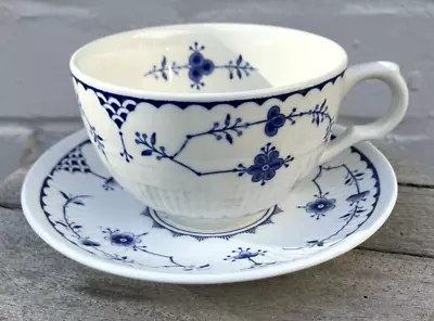 Buy Furnivals Denmark Blue & White Teacup Tea Cup And Saucer • 12.99£