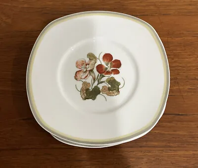 Buy Wedge Wood “Susie Cooper” England Fine Bone China “Nasturtium” 6 Salad Plates • 57.63£