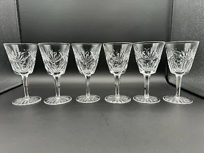 Buy Exceptional Set Of 6 WATERFORD CRYSTAL Ashling (Cut) Claret Wine Glasses Mint • 220.06£