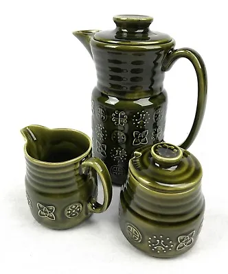 Buy Lord Nelson Ware Coffee Pot / Lidded Bowl / Jug Set / Spares / Green Vintage  • 20£