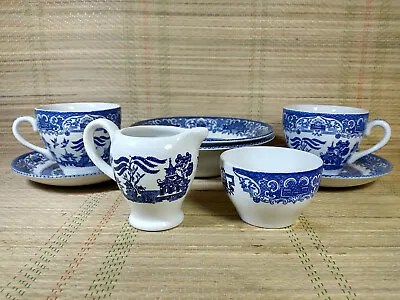 Buy English Ironstone Tableware- Old Willow Pattern - Breakfast Set For 2- 10 Pieces • 19.99£