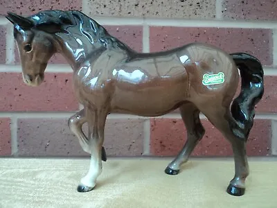 Buy Vintage Very Early Beswick Brown/bay Mare Horse - Leg Up (stunning Detail). • 19.99£