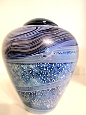 Buy SIGNED!!! JONATHAN HARRIS Ironbridge British Studio/Art Glass Vase IOW Interest. • 85£