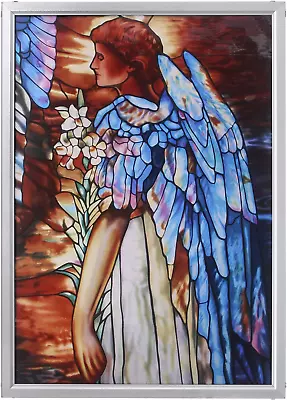 Buy GM1011 Stained Glass Panel - The Angel Of Light Stained Glass Window Hangings -  • 113.39£