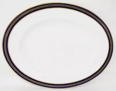Buy Coalport England Bone China Blue Wheat Oval Serving Platter 14   - MINT • 38.41£